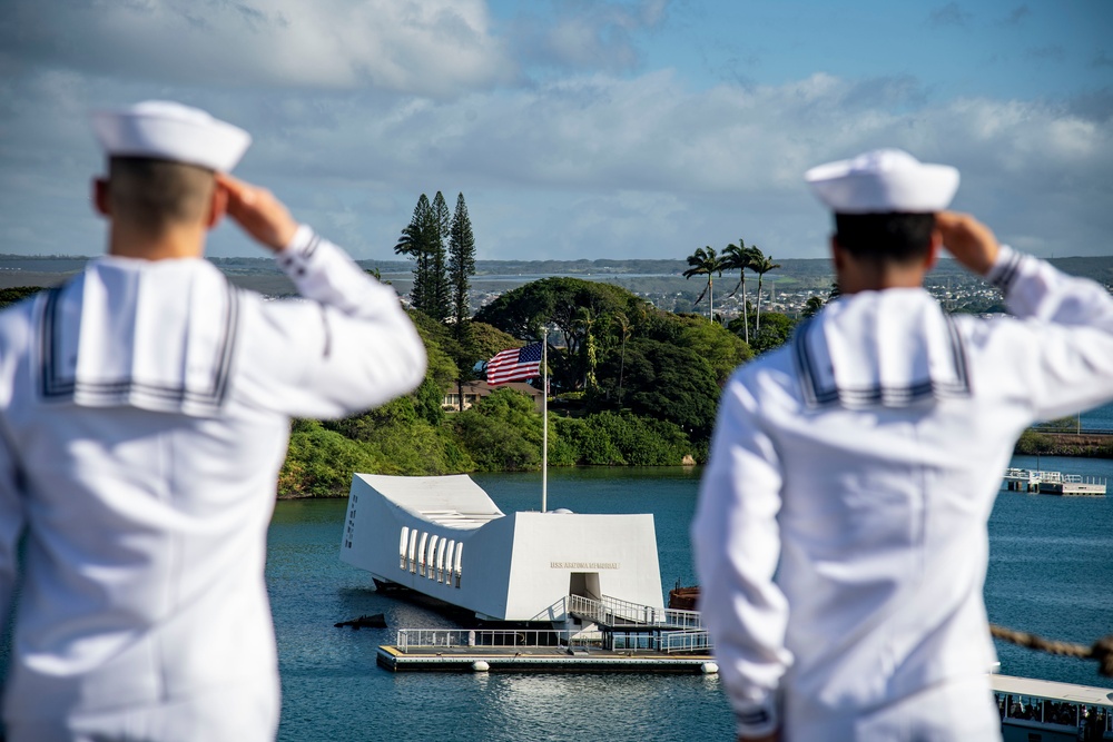 USS Carl Vinson arrives in Pearl Harbor for a scheduled port visit