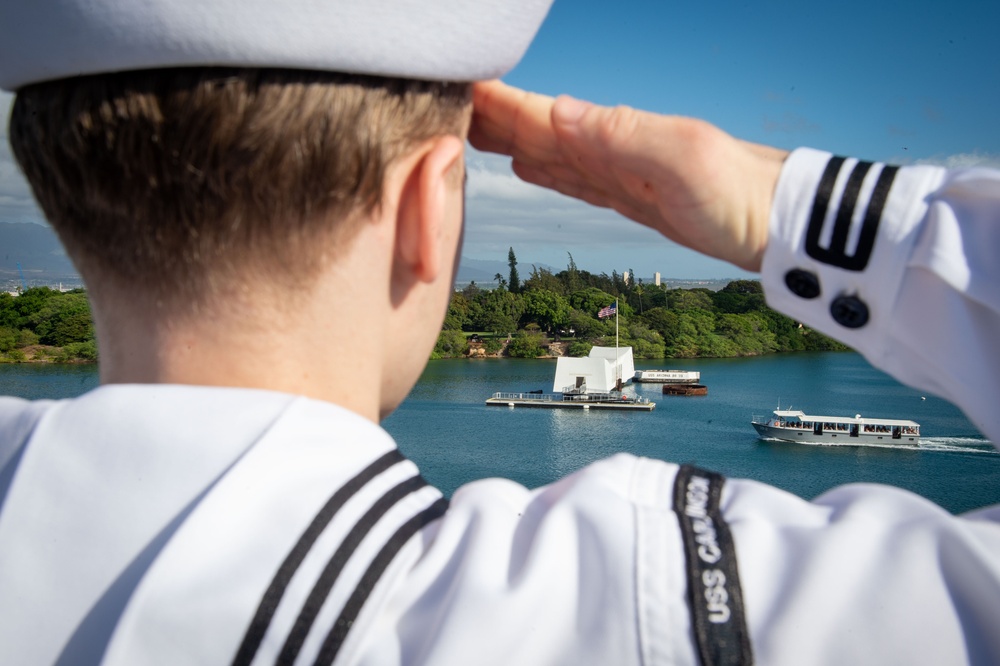 USS Carl Vinson arrives in Pearl Harbor for a scheduled port visit