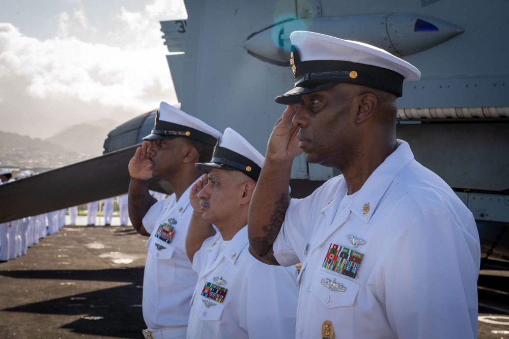 USS Carl Vinson arrives in Pearl Harbor for a scheduled port visit