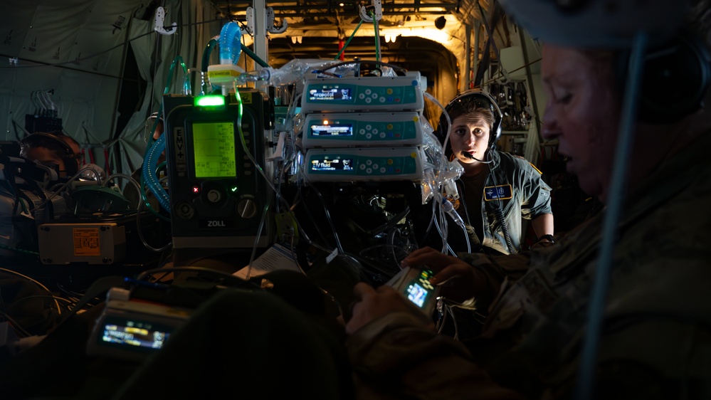 Airmen simulate aeromedical evacuation during UC25 at Travis AFB