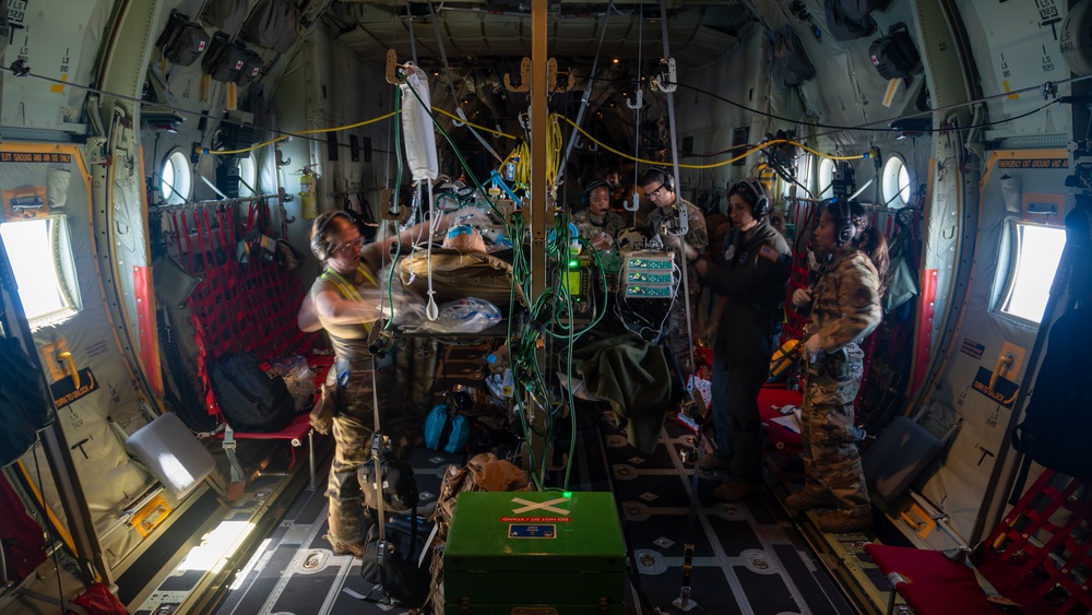 Airmen simulate aeromedical evacuation during UC25 at Travis AFB