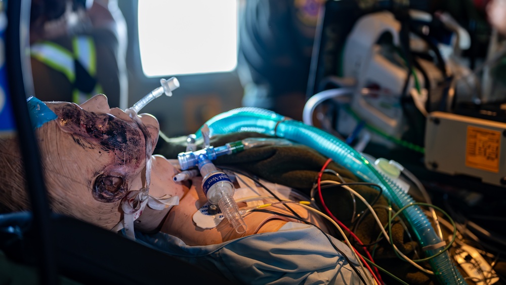 Airmen simulate aeromedical evacuation during UC25 at Travis AFB