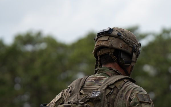 U.S. Army Paratroopers assigned to 2nd Battalion, 319th Field Artillery Regiment, 82nd Airborne Division prepare to support by fire during Devil Avalanche.