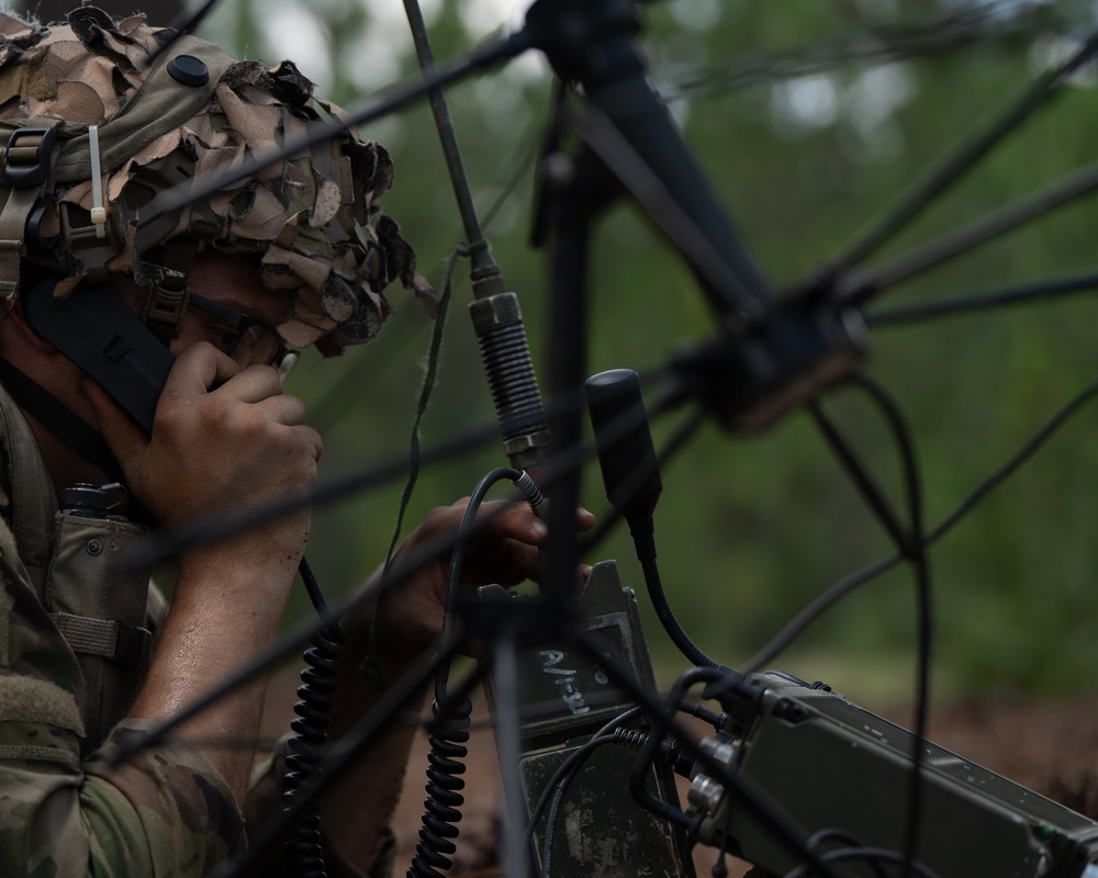 U.S. Army Paratroopers assigned to 2nd Battalion, 319th Field Artillery Regiment, 82nd Airborne Division prepare to support by fire during Devil Avalanche.