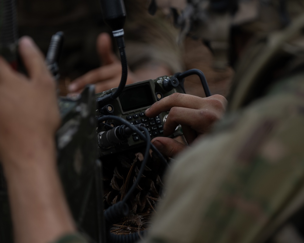 U.S. Army Paratroopers assigned to 2nd Battalion, 319th Field Artillery Regiment, 82nd Airborne Division prepare to support by fire during Devil Avalanche.