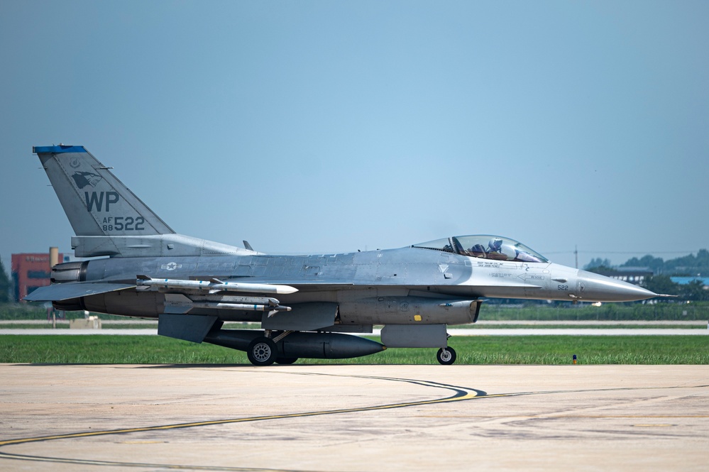 Title: F-16s Relocate to Osan as Super Squadron test Prepares to enter Phase II
