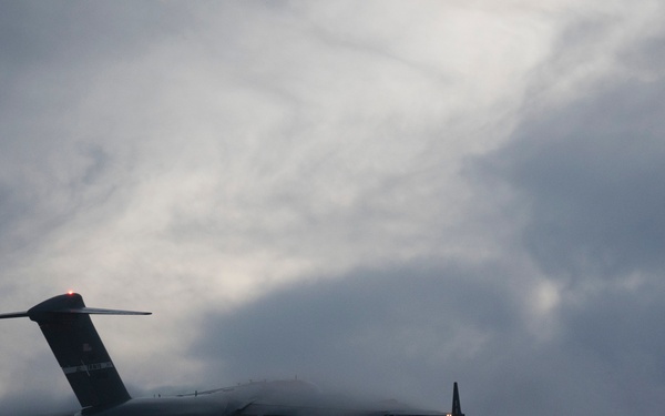 C-17s take off from Andersen AFB in support of DLE 2025