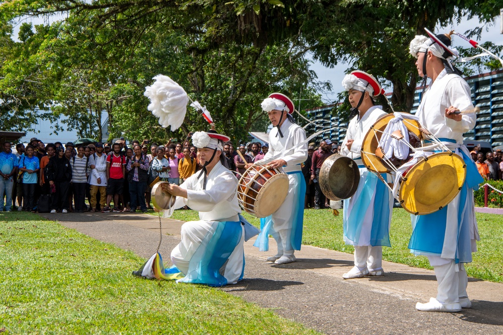 Band Members from Partner Nations Participating in Pacific Partnership 2025 Perform at the University of Technology in Lae, Papua New Guinea July 2025
