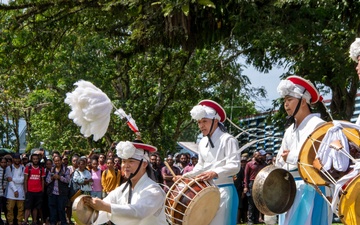 Band Members from Partner Nations Participating in Pacific Partnership 2025 Perform at the University of Technology in Lae, Papua New Guinea July 2025