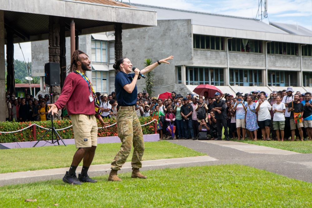 Band Members from Partner Nations Participating in Pacific Partnership 2025 Perform at the University of Technology in Lae, Papua New Guinea July 2025