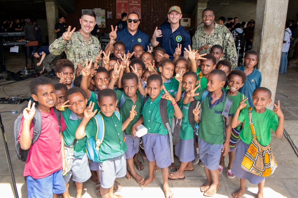 Band Members from Partner Nations Participating in Pacific Partnership 2025 Perform at the University of Technology in Lae, Papua New Guinea July 2025