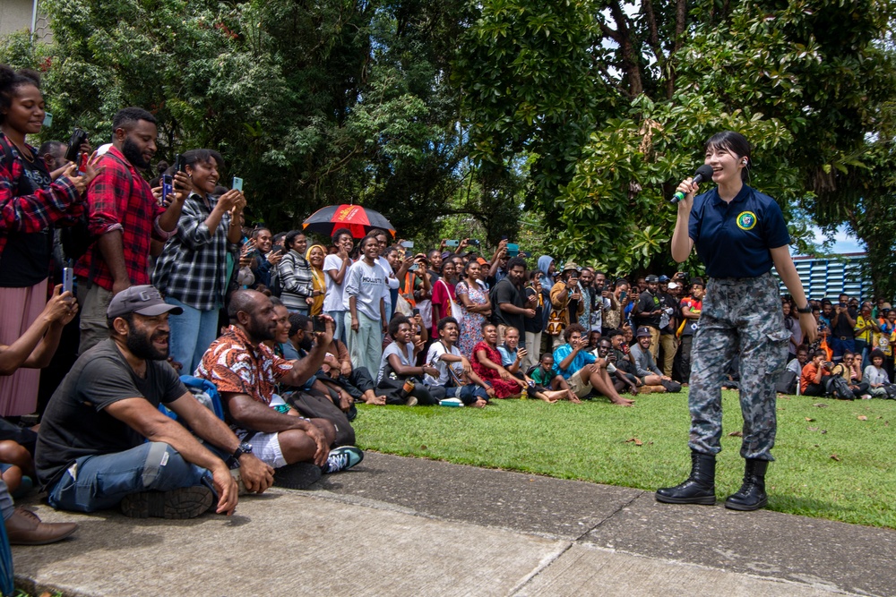Band Members from Partner Nations Participating in Pacific Partnership 2025 Perform at the University of Technology in Lae, Papua New Guinea July 2025