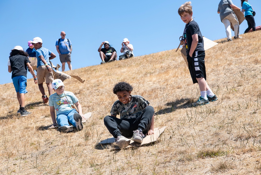Campers enjoy the sun, games, and beach activities during Camp Rosenbaum 2025