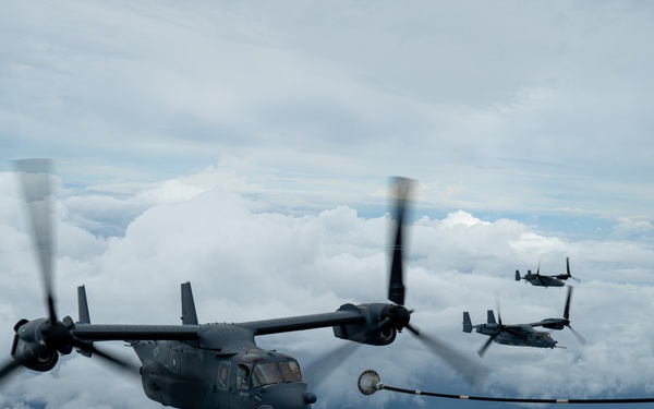 Ospreys transit to Philippines to provide urgent lifesaving support following catastrophic storms