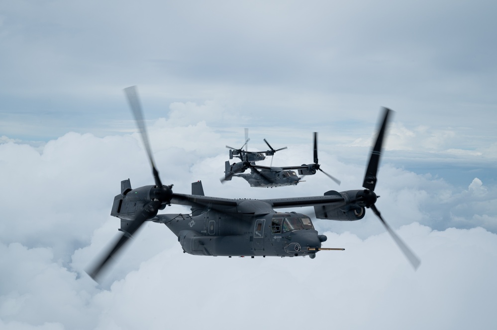 Ospreys transit to Philippines to provide urgent lifesaving support following catastrophic storms