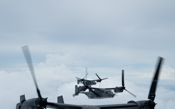 Ospreys transit to Philippines to provide urgent lifesaving support following catastrophic storms