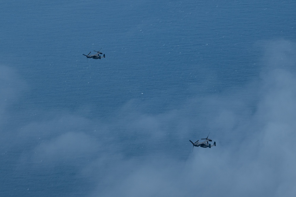 Ospreys transit to Philippines to provide urgent lifesaving support following catastrophic storms