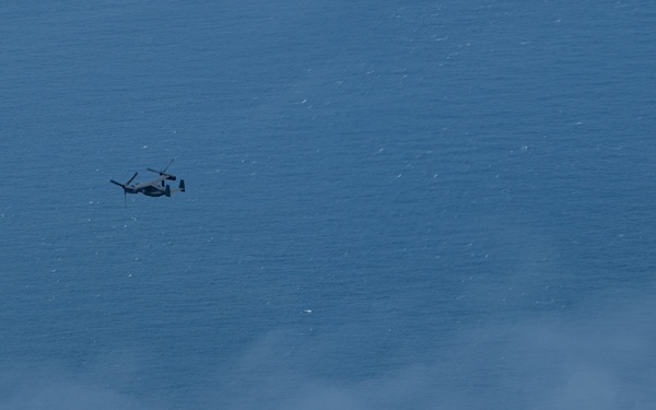 Ospreys transit to Philippines to provide urgent lifesaving support following catastrophic storms