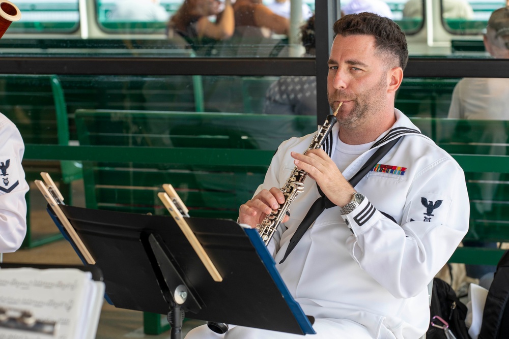 The Navy Band Northwest performs on the Seattle ferry