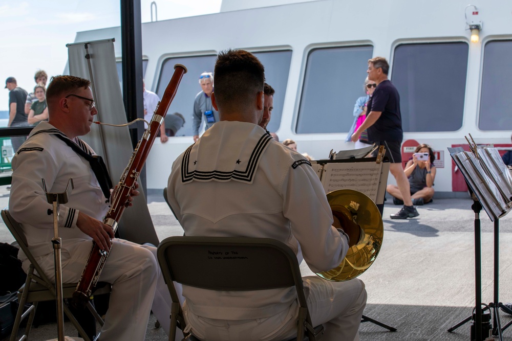 The Navy Band Northwest performs on the Seattle ferry