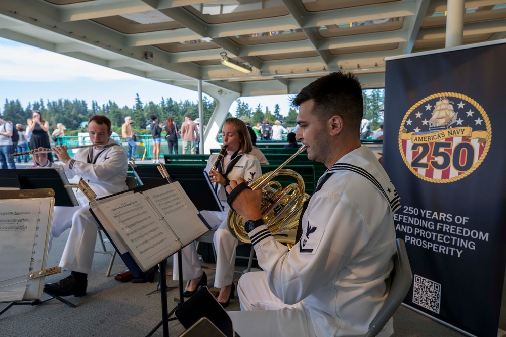The Navy Band Northwest performs on the Seattle ferry