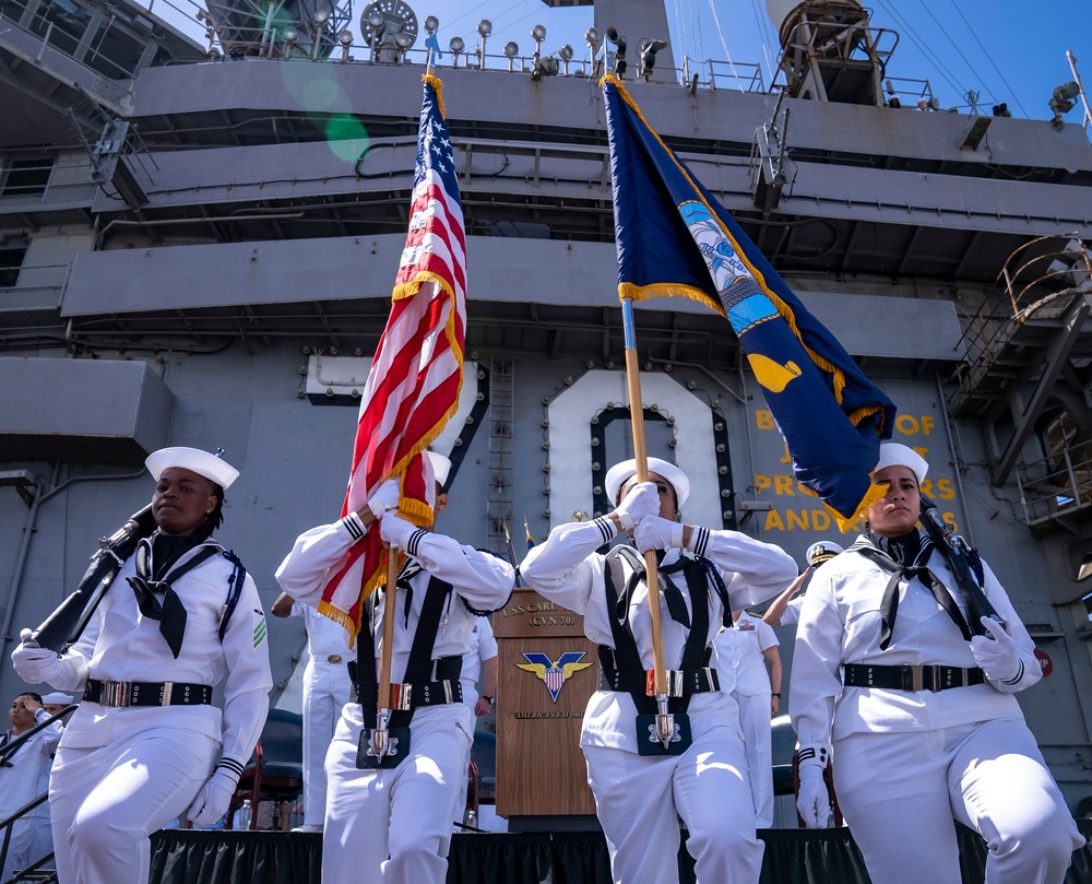 USS Carl Vinson holds change of command