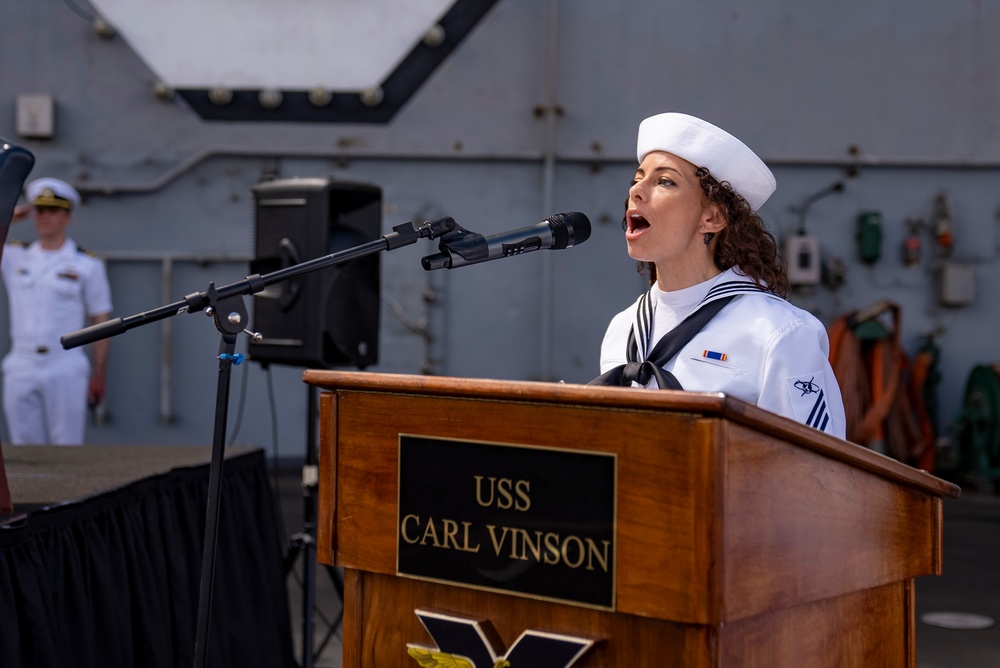 USS Carl Vinson holds change of command