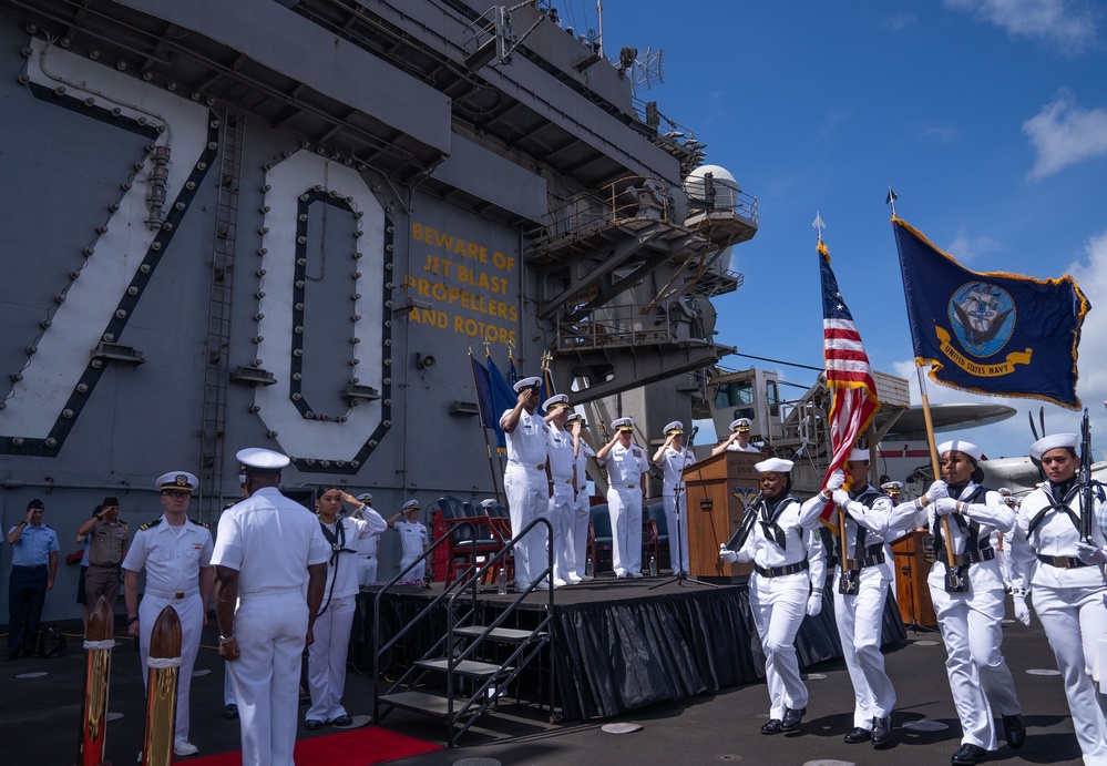 USS Carl Vinson holds change of command