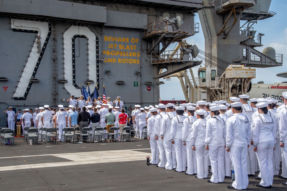 USS Carl Vinson holds change of command