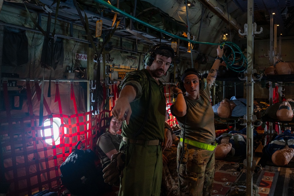 DLE 2025 C-130J international aeromedical evacuation familiarization training