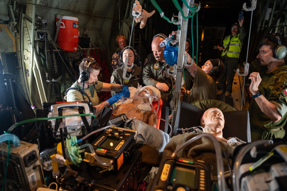 DLE 2025 C-130J international aeromedical evacuation familiarization training