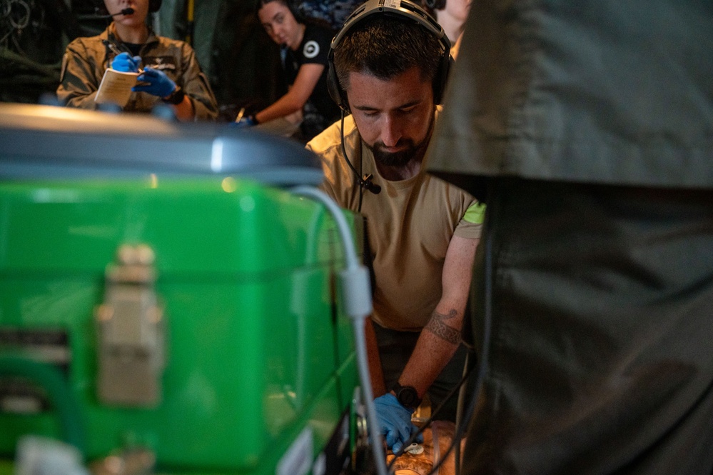 DLE 2025 C-130J international aeromedical evacuation familiarization training