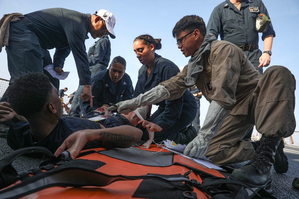 USS Milius (DDG 69) Conducts Fleet Support Operations-Medical Assessment