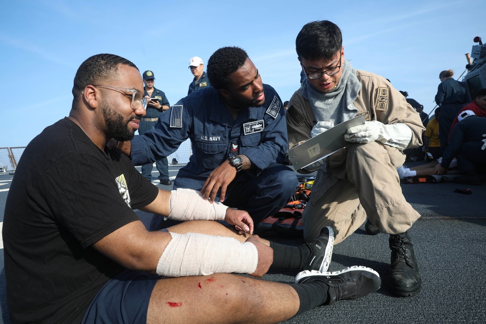USS Milius (DDG 69) Conducts Fleet Support Operations-Medical Assessment