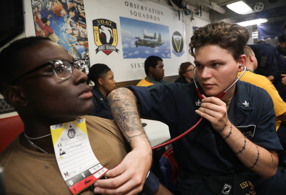 USS Milius (DDG 69) Conducts Fleet Support Operations-Medical Assessment