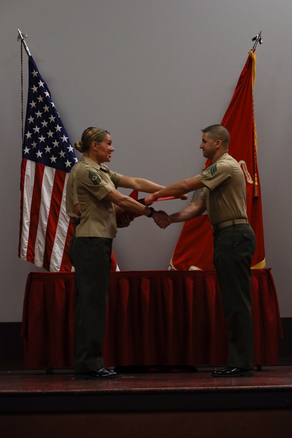 U.S. Marines with MAG-24 graduate from Sergeants Course 7-25
