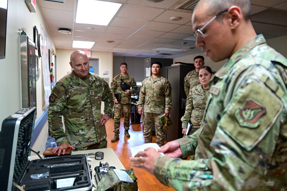 Seventh Air Force command chief visits the Wolf Pack