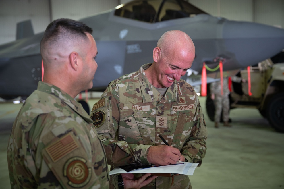 CMSAF Flosi Engages with Liberty Wing Airmen