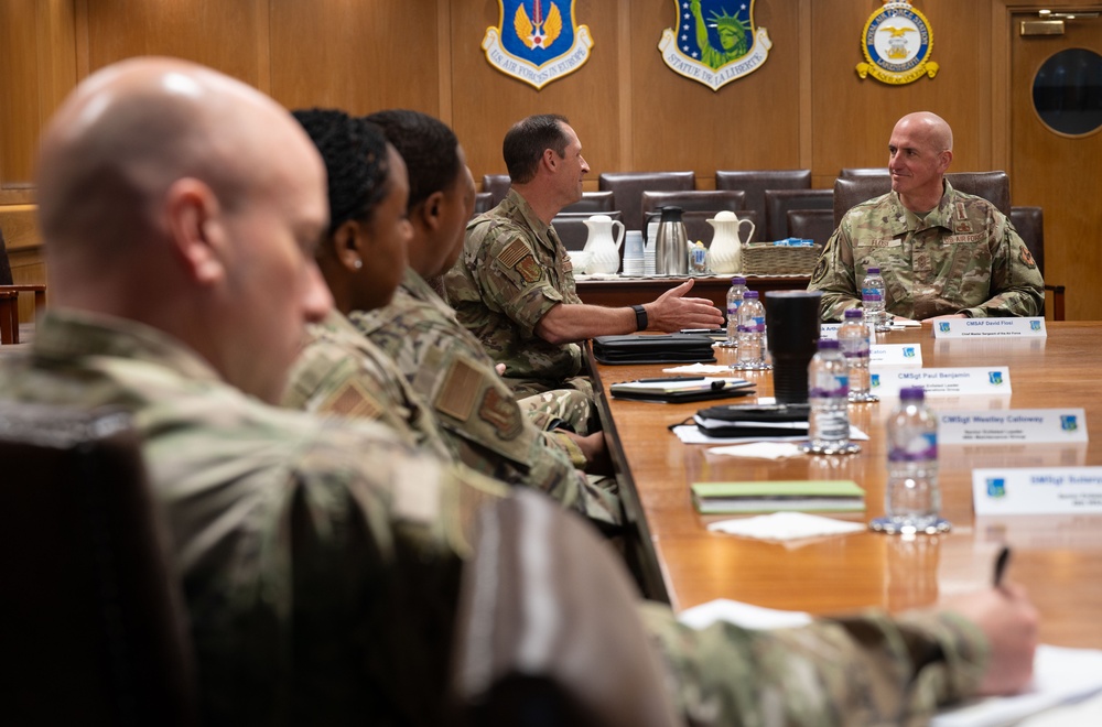 CMSAF Flosi Engages with Liberty Wing Airmen
