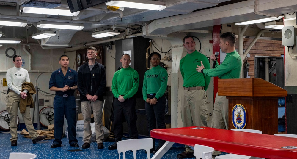 USS America (LHA 6) conducts Medal of Honor Memoriam Ceremony