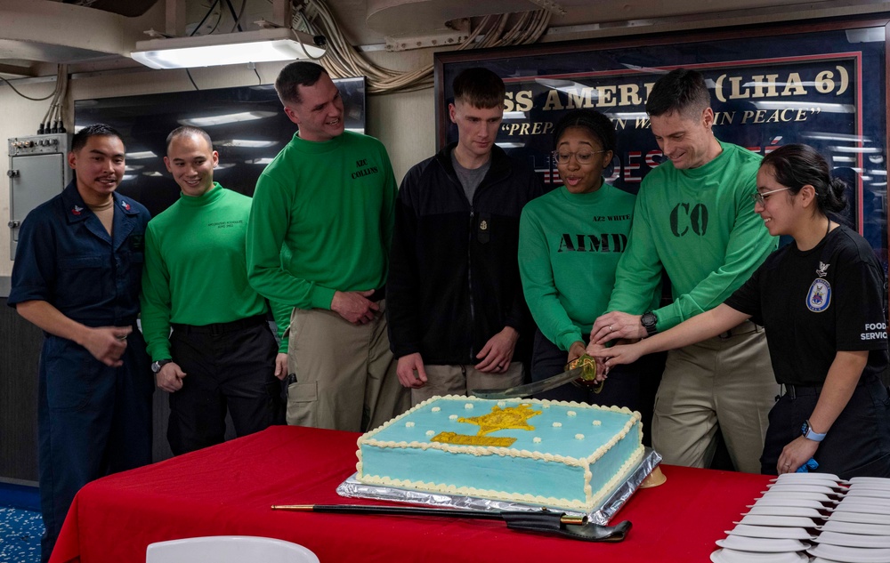 USS America (LHA 6) conducts Medal of Honor Memoriam Ceremony