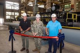 NNSY Holds Ribbon Cutting for New Shaft Lathe Installation Inside Shop 31