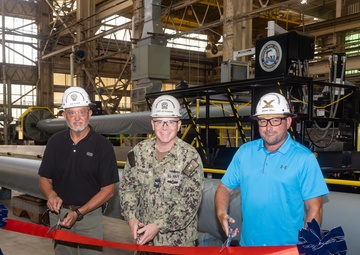 Norfolk Naval Shipyard Hosts Ribbon Cutting in Celebration of Newest Shaft Lathe Installation