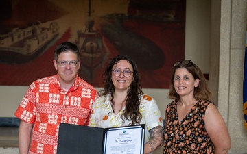 STEM &amp; Outreach Program Director, Charlotte George, receives the &quot;Sponsoring Facility Lead&quot; Award