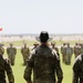 1st Air Cavalry Brigade HHC say farewell to Capt. Jonathan Pompey and welcome incoming commander, Capt. Haley Custer