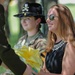 1st Air Cavalry Brigade HHC say farewell to Capt. Jonathan Pompey and welcome incoming commander, Capt. Haley Custer