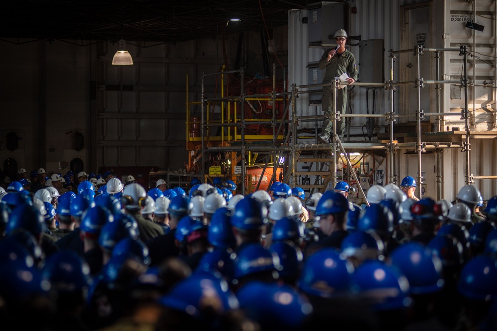 USS John C. Stennis holds All Hands Call
