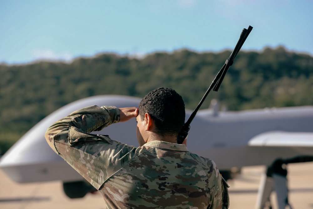 1st Air Cavalry Brigade prepares for an Unmanned Aerial Systems flight