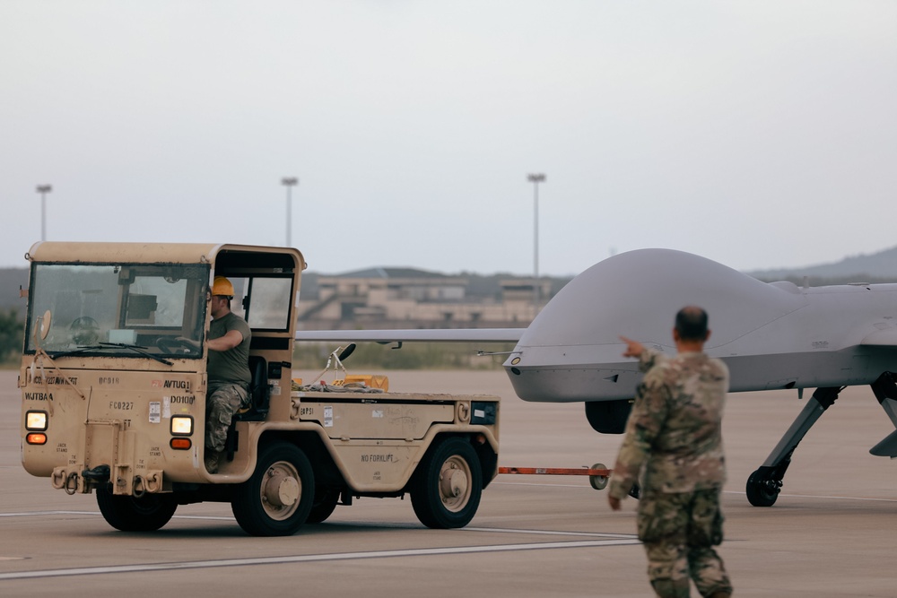 1st Air Cavalry Brigade prepares for an Unmanned Aerial Systems flight
