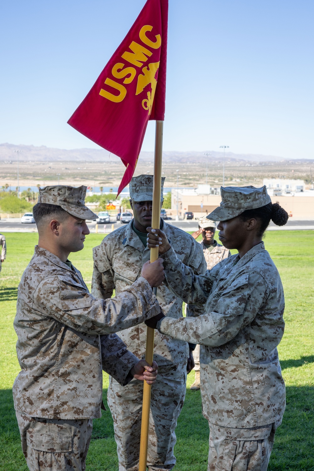1st Lt. Kaylin Craine relinquishes command of Alpha and Bravo company